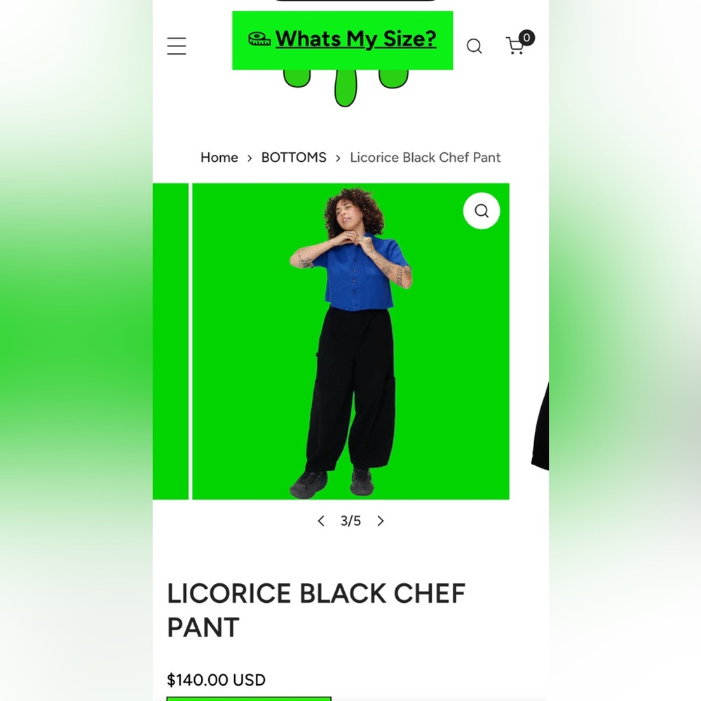 Meals Chef pants XS